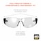 Ergodyne SAGA, Safety Glasses, Indoor/Outdoor Lens, Matte Black Frame, Frameless SAGA - alternate 5